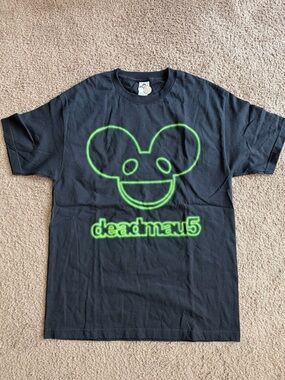 Deadmau5 Black T-Shirt with Neon Green Logo